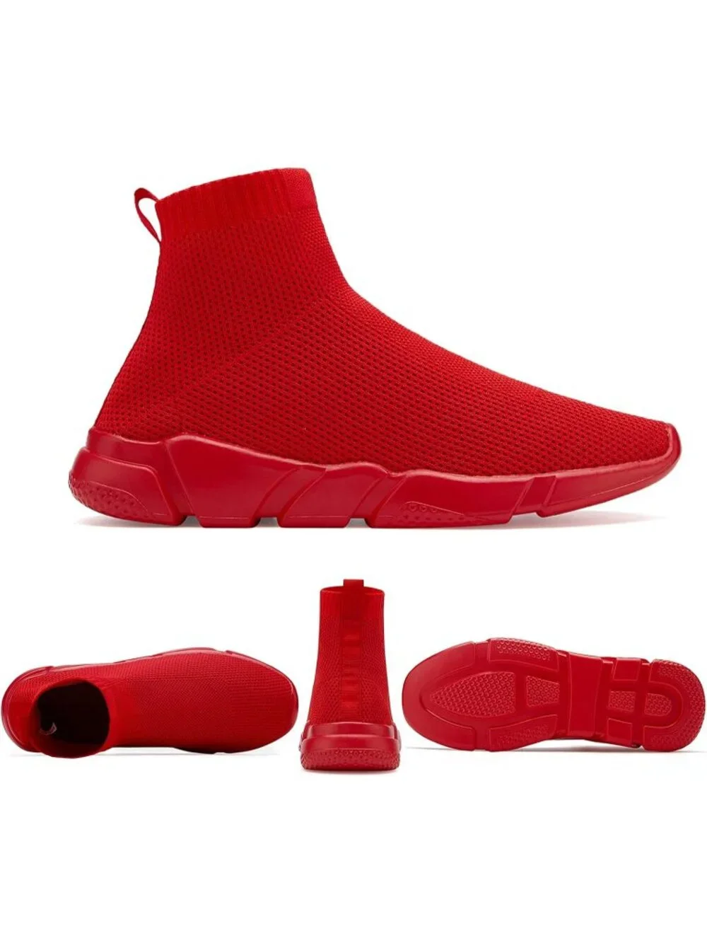 🆕Men's Dark Red Mesh Running Comfortable Lightweight Breathable Walking Shoes